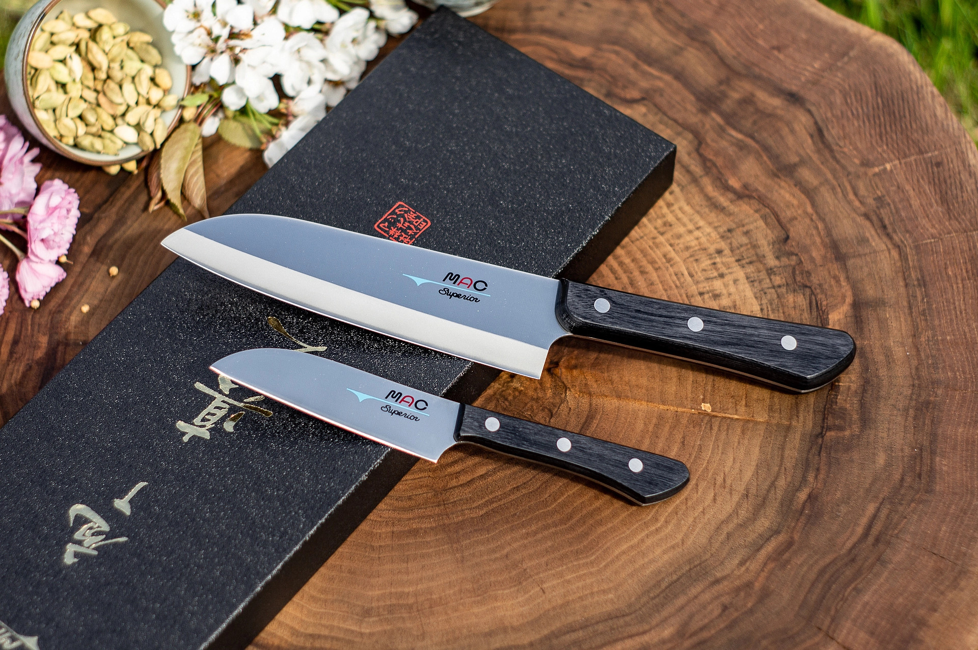 Mac Knife SK-201 Superior Santoku Knife, Set of 2, Silver